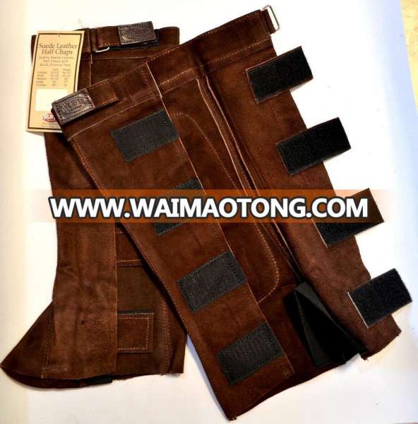 Lot of 20 Weaver Leather Quality Suede Half Chaps Riding Brown - Small Size Old stock New Like